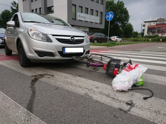 Piotrkw: potrcenie rowerzystki na ul. Dzielnej