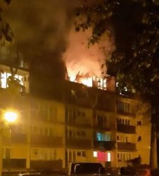 Pożar mieszkania przy ul. Górnej w Piotrkowie (VIDEO) (AKTUALIZACJA)