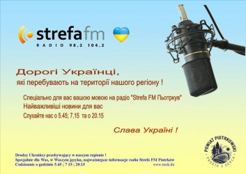 Najważniejsze informacje radia Strefa FM także w języku ukraińskim