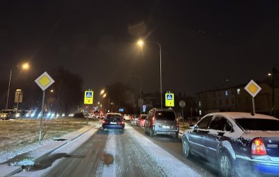 Śnieg na piotrkowskich ulicach