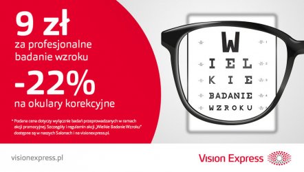 Wielkie Badanie Wzroku - coraz więcej Polaków ze stwierdzoną wadą lub chorobą oczu