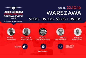 Wyjtkowe szkolenie uavo vlos / bvlos. Licencja na drona w Warszawie
