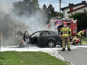 Pożar Audi na Świerczowskiej