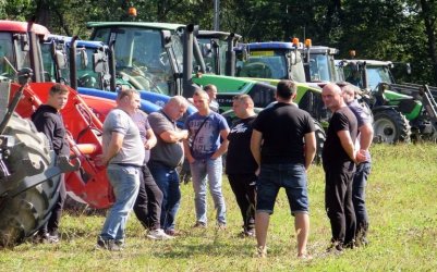 Protest rolnikw w Piotrkowie. Ich zdaniem hodowla trzody chlewnej jest nieopacalna