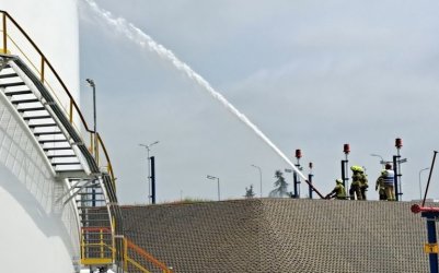 Ćwiczenia na terminalu paliw w Piotrkowie