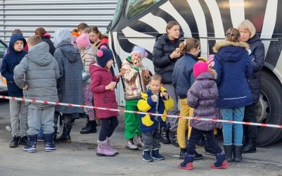 Dzieci z Ukrainy na postoju w Piotrkowie (zdjcia)