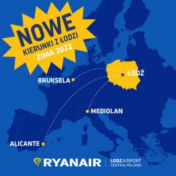 Z łódzkiego lotniska do Alicante, Mediolanu i Brukseli