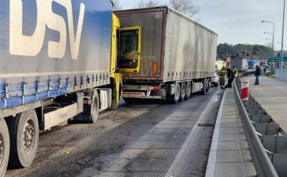 Zderzenie ciężarówek w Przygłowie