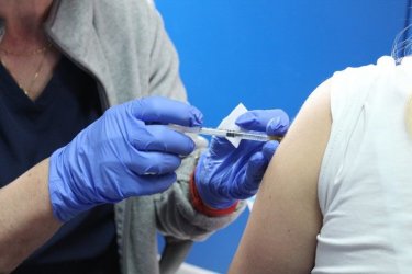Mobilny punkt szczepie w gminie Grabica