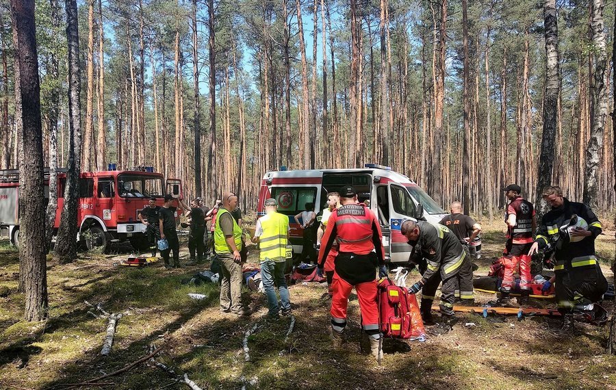 Tragedia na obozie w Barkowicach Mokrych. Na szczcie to tylko wiczenia