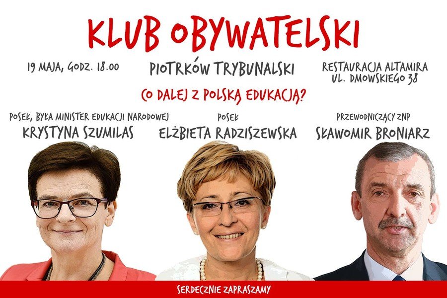 Co dalej z polsk edukacj? Klub Obywatelski zaprasza