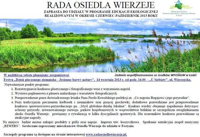 Rada Osiedla Wierzeje zaprasza na festyn