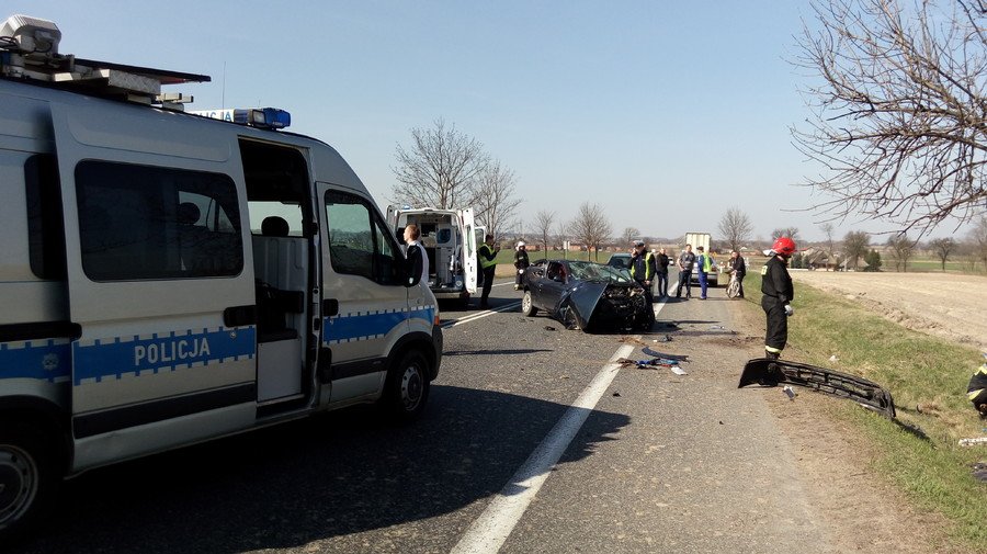 Wypadek w Gomulinie - kobieta w cikim stanie