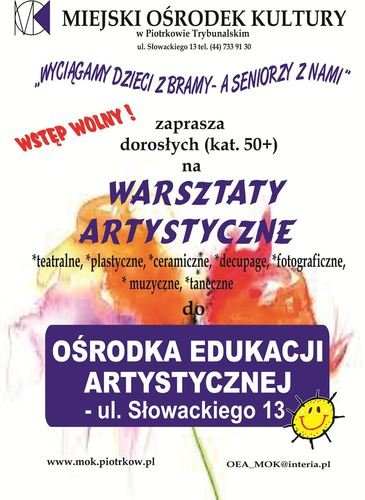 OEA zaprasza na warsztaty artystyczne