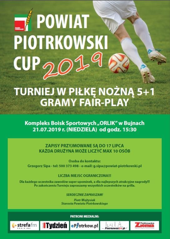 Powiat Piotrkowski Cup ju w niedziel