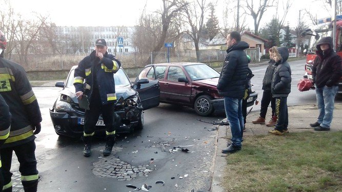 Kolizja na skrzyowaniu ul. Jagielloskiej i Batorego