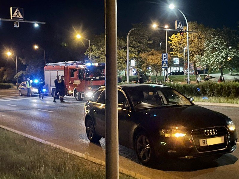 Grone potrcenie na przejciu w Piotrkowie