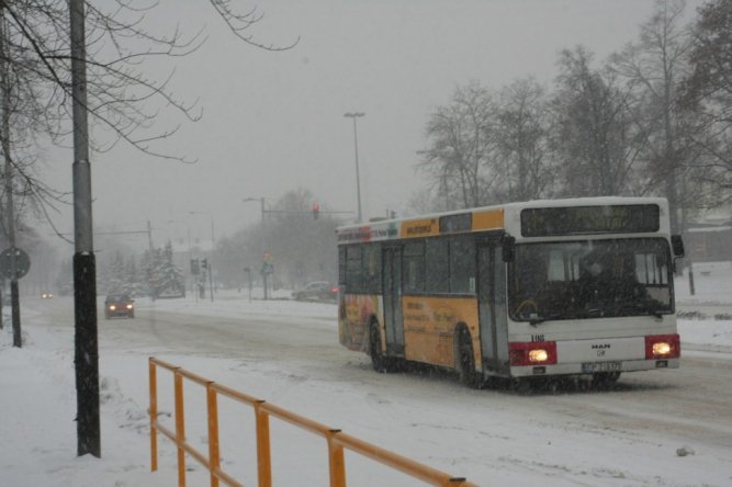 Pierwsze due opady niegu tej jesieni