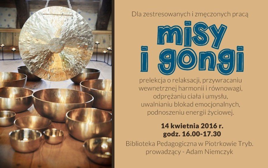 „Misy dwikowe i gongi” –  relaksacyjne spotkanie w Bibliotece Pedagogicznej 