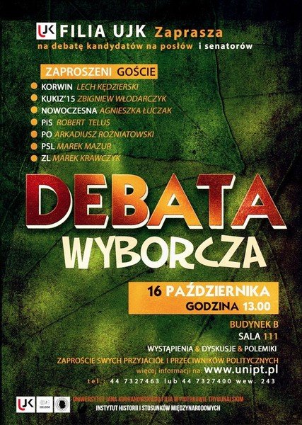 Debata przedwyborcza na UJK 