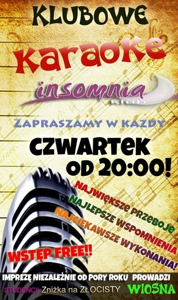 Czwartkowe karaoke w Insomni