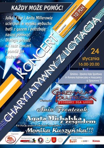 Bdzie koncert charytatywny dla rodziny z Moszczenicy 