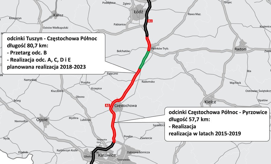 Pi firm zainteresowanych budow A1 na odcinku Piotrkw - Kamiesk