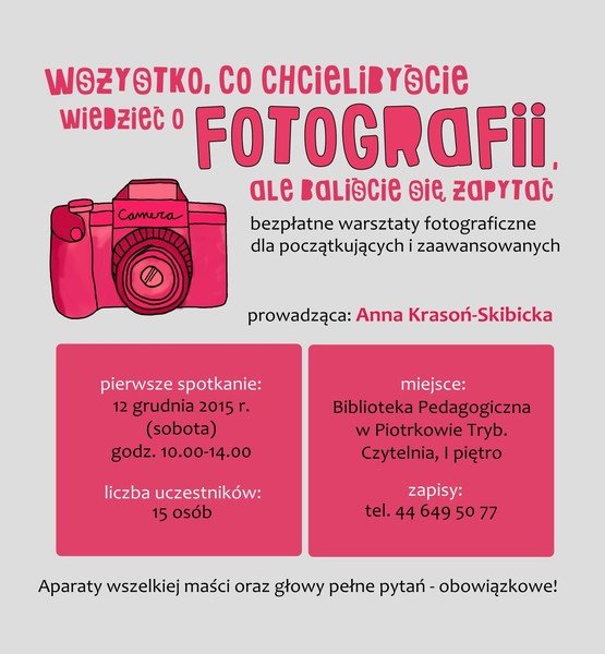 Warsztaty fotograficzne w Bibliotece Pedagogicznej