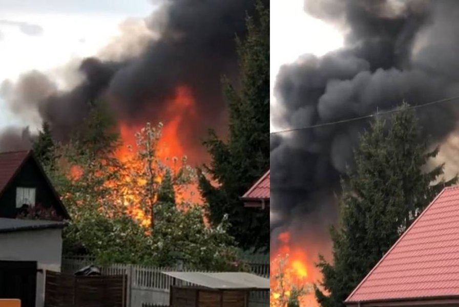 Poar budynku gospodarczego w Piotrkowie