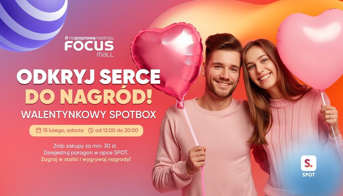 Walentynkowa zabawa i prezenty w Focus Mall w Piotrkowie