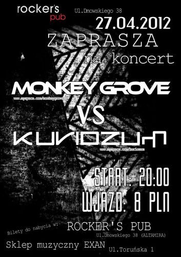 KURIOZUM i MONKEY GROVE w Rockers Pub