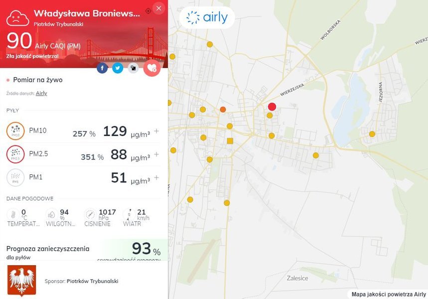 Zy stan piotrkowskiego powietrza