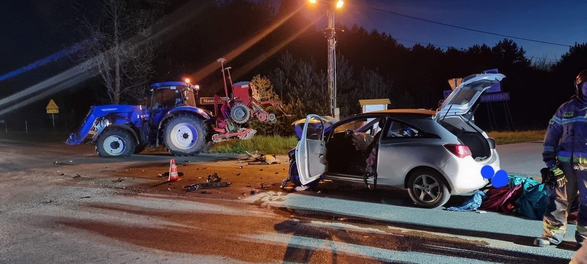 Grone zderzenie opla i cignika