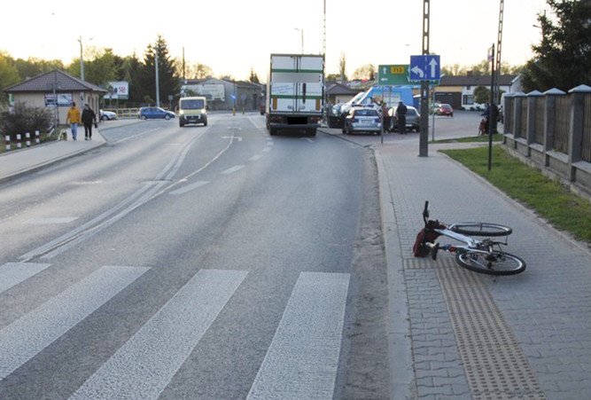 Pijany rowerzysta w szpitalu