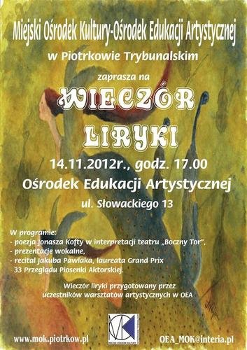 Wieczr liryki w wiatowy Dzie Seniora