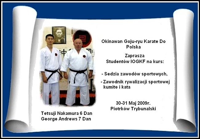 Szkolenie Karate z sensei Tetsuji Nakamura