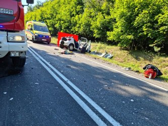 miertelny wypadek na drodze Jaksonek - Sulejw