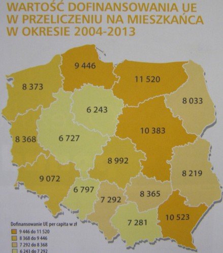 Fundusze europejskie w regionach w liczbach