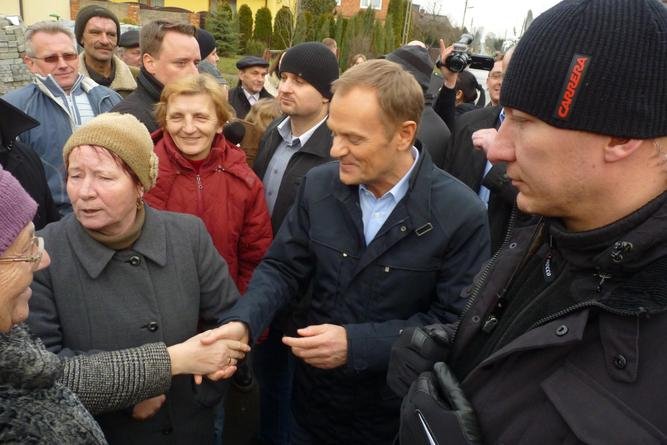 Donald Tusk w Strzakowie koo Radomska