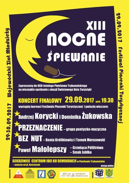 Nocne piewanie z okazji wiatowego Dnia Turystyki 