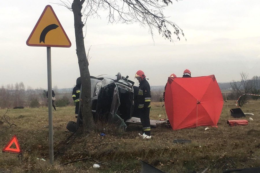 miertelny wypadek w Klukach