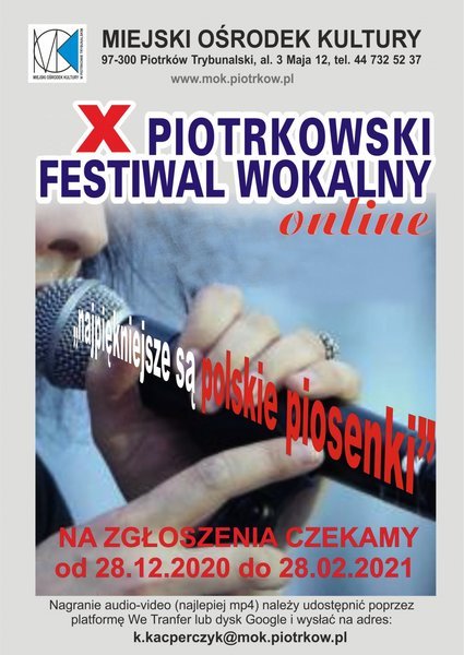 Ostatnie dni na zgoszenie do X Festiwalu Wokalnego