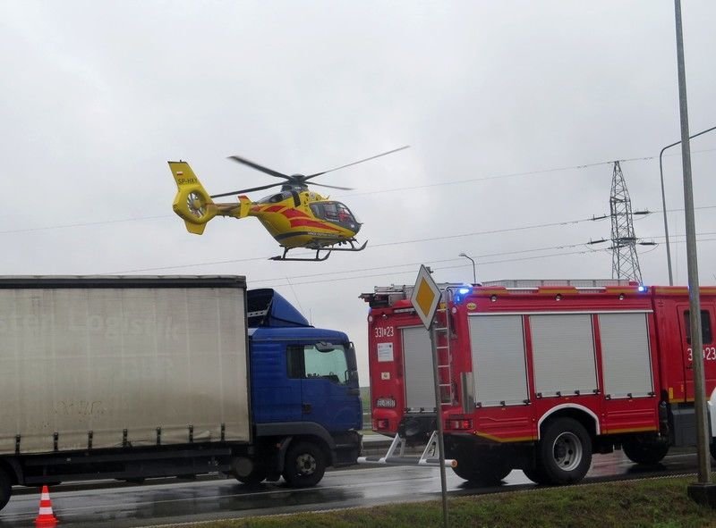 Wypadek w Srocku. Droga bya zablokowana