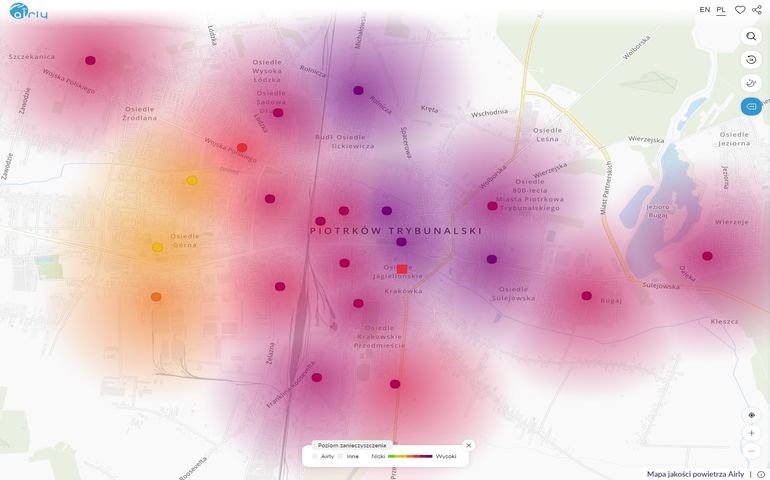 Bardzo za jako powietrza w Piotrkowie
