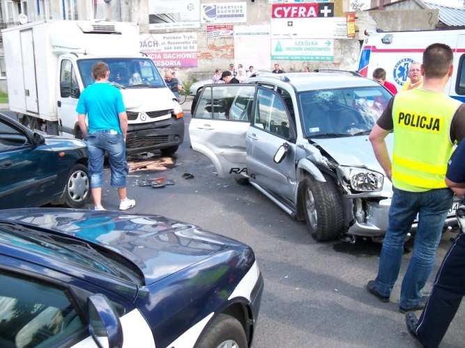 Grony wypadek na Krakowskim Przedmieciu