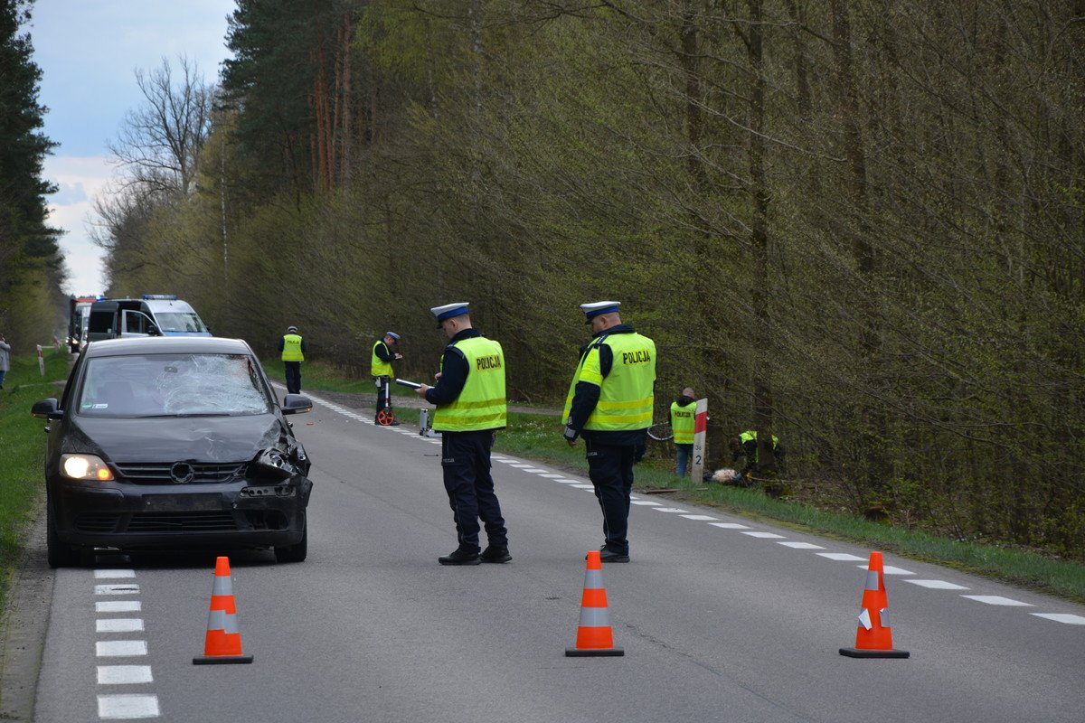 miertelne potrcenie rowerzysty pod Piotrkowem