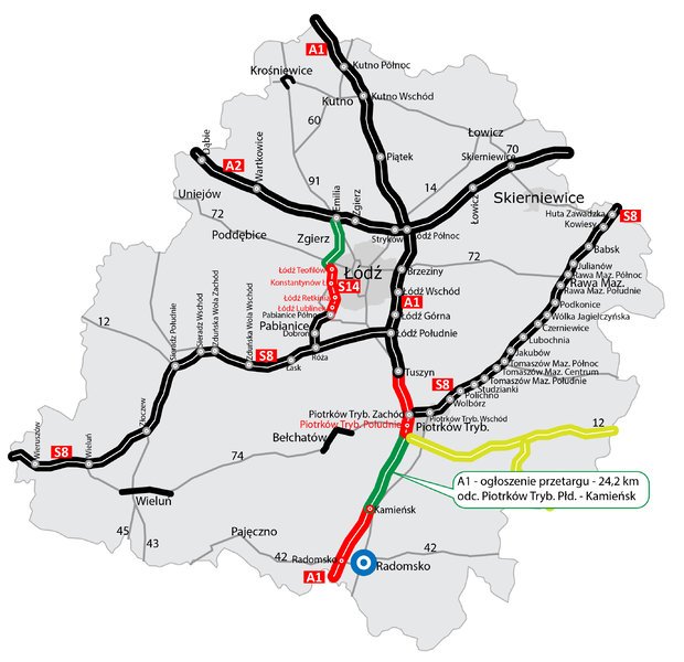 Rozpocz si przetarg na ostatni odcinek A1. Bd nowe rozwizania