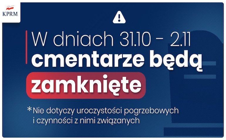 Rzd podj decyzj. Cmentarze bd zamknite