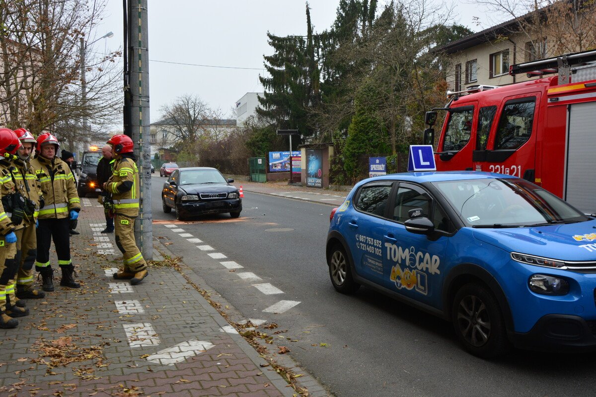 Wypadek z udziaem nauki jazdy na Narutowicza