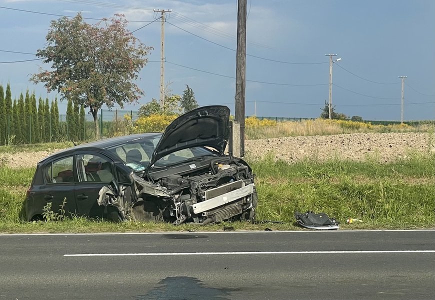 Grony wypadek z udziaem motocyklisty. Droga bya cakowicie zablokowana